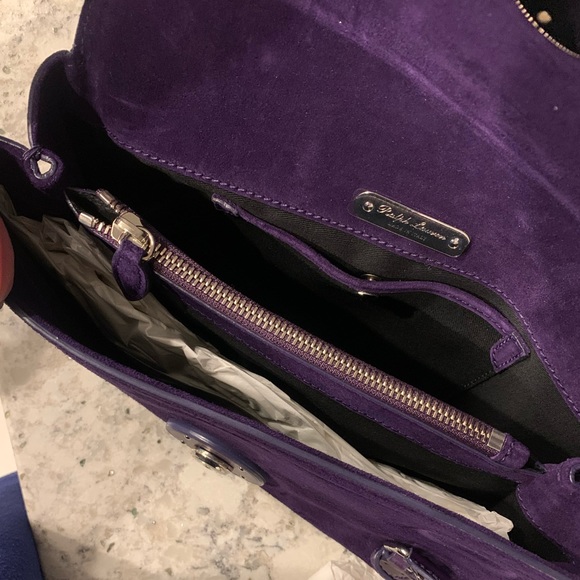 Ralph Lauren Purple Suede & Leather Ricky Bag - Picture 4 of 16